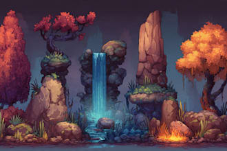 create flashy environment art for your game art style