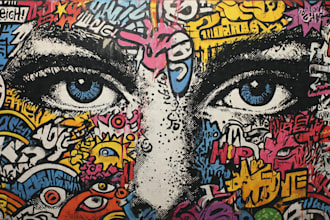 create graffiti pop art canvas designs and murals