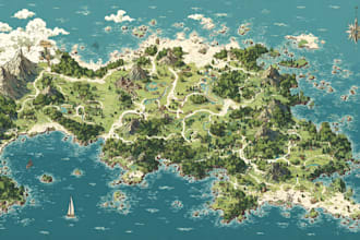 draw vector map in illustrator
