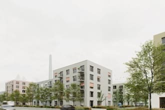 build3d residential area,green space,social housing,apartment exterior rendering