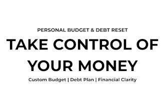 create a budget and debt payoff plan to stop living paycheck to paycheck