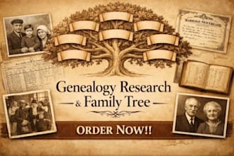research your family history and build a detailed family tree
