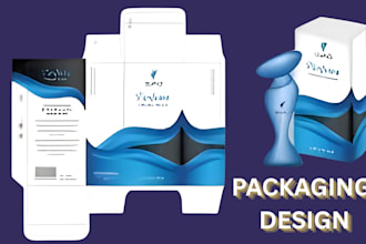 create dieline, diecut and box packaging design