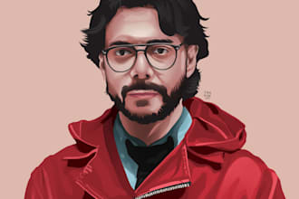draw a professional vexel art portrait from your photo