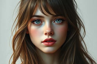 paint a realistic digital portrait
