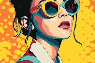 make your pet into unique colorful wpap pop art illustration