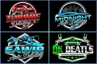 design custom car wash trucking transport automobile logo