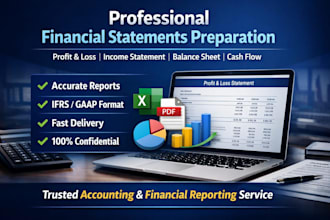 prepare financial statements, income statement, profit and loss , cash flow