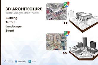 create 3d architecture from google street view