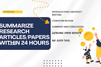 professionally summarize research articles