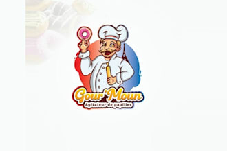 make a modern and creative cooking logo