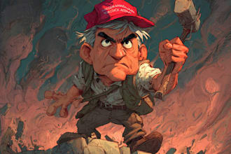 do digital political cartoon for political cartoon