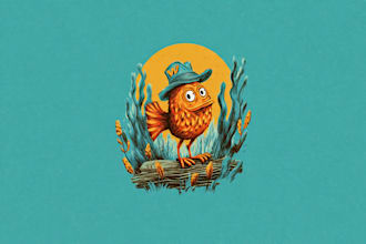 create a vintage cartoon logo design