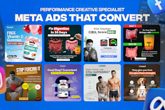 design high converting meta ads creatives for ecommerce brands