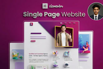 create a single page website or one page wordpress website