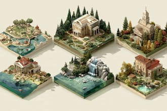 draw vector map design map illustration city map isometric map event map