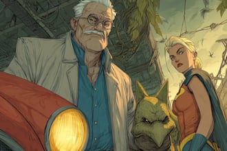 comic book illustration with comic book illustrator