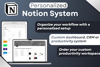 design a custom notion template or workspace