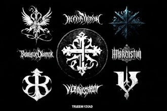 design a logo for your gothic or rock band