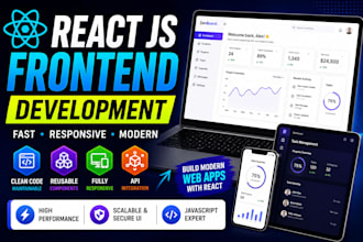 build a responsive react js frontend for your website