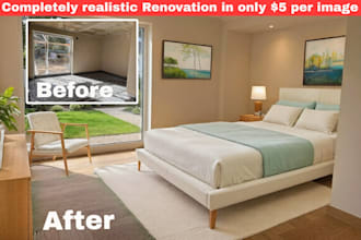 do realistic virtual staging virtual renovation real estate photo