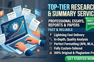 do urgent research and summary,paper,essay reports
