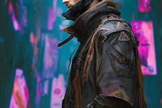 create sci fi character art for games, books, or collectors