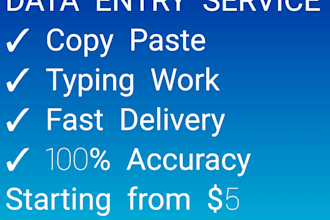 data entry, copy paste and typing services