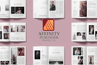 design indesign affinity publisher project magazine layout, kdp book formatting