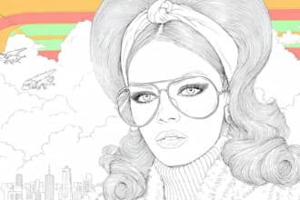 do lineart illustrations in high quality