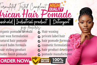do hair pomade formulation, product development, chemist cosmetic, hair care