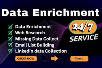 do data enrichment appending and linkedin data collect
