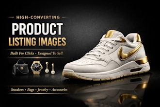 design premium product listing images for shoes, bags, watches jewelry