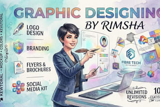 do clean and professional graphic design for your startup