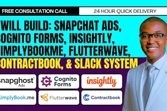 integrate ads cognito forms insightly simplybookme flutterwave slack zapier n8n
