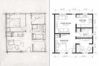 redraw floor plan in autocad