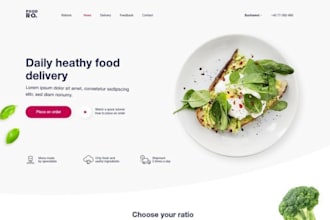 design squarespace meal prep website food delivery nutrition business website