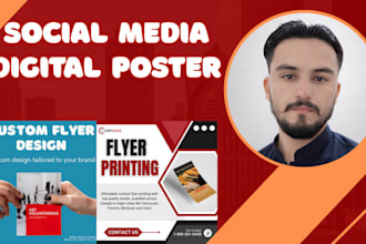 design custom promotional  flyer and digital poster quickly