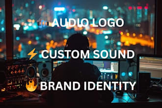 create a professional custom audio brand logo