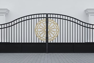 modern metal gate design and 3d visualization