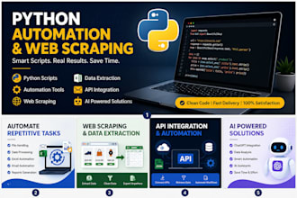build python automation scripts and web scraping tools
