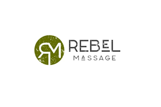 design rebellious massage therapy smashes retail education logo