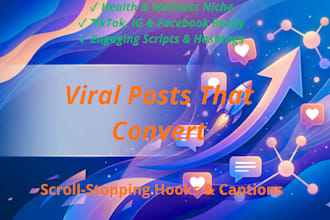 write viral posts for instagram, tiktok or facebook