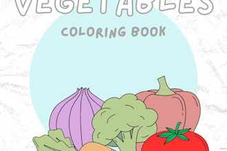 a vegetable colouring book