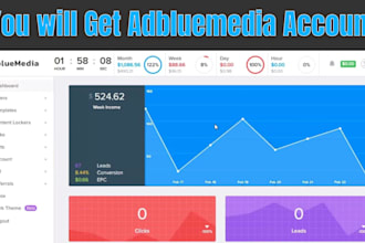 create adbluemedia account for CPA affiliate marketer