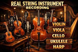 record real strings violin viola cello harp quartet to your song