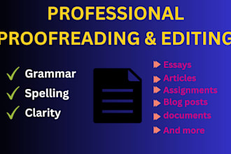professionally proofread and edit any english document