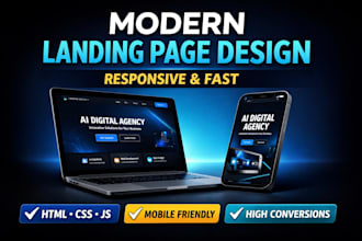 build modern responsive landing page