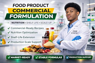 create commercial food formulations with shelf life and nutrition optimization