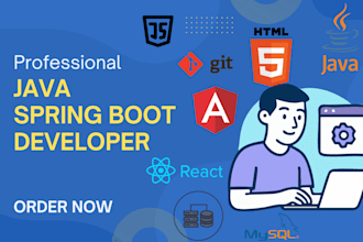 develop rest services, microservice in java spring boot